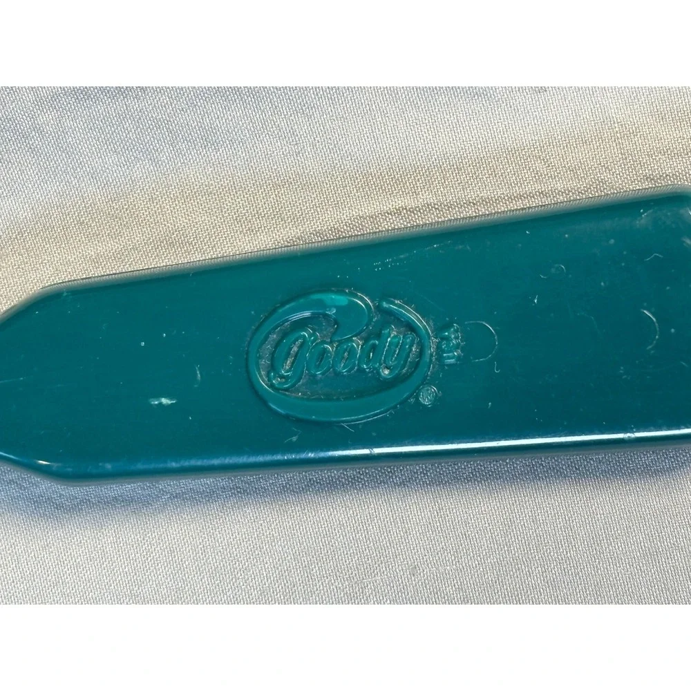 Vintage Goody Hair brush  green USA Made